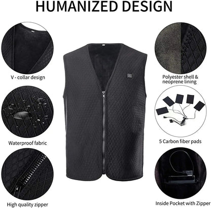 Unisex Upgraded Heated Vest Smart Electric Heating Vest