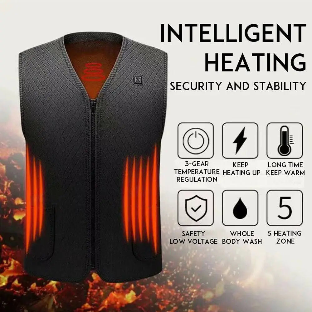 Unisex Upgraded Heated Vest Smart Electric Heating Vest