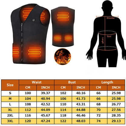 Unisex Upgraded Heated Vest Smart Electric Heating Vest