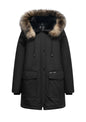 Women's Winter Parka Jacket Faux Fur Mid-Length