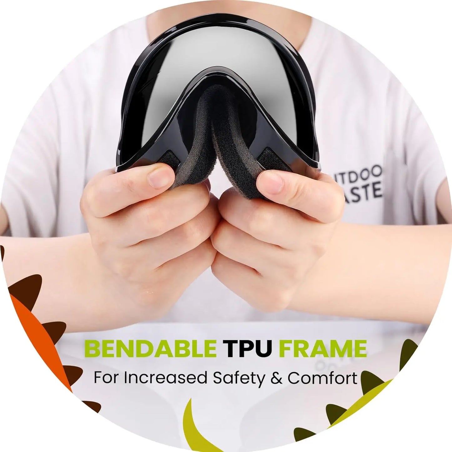 OutdoorMaster Kids Ski Goggles - Helmet Compatible Snow Goggles for Boys & Girls with 100% UV Protection