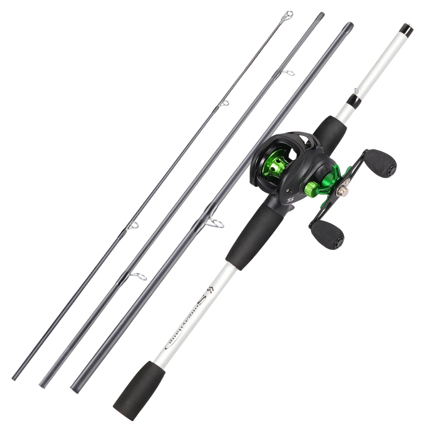 Fishing Rod Reel Combo 1.8m 4-Sections Carbon Fiber