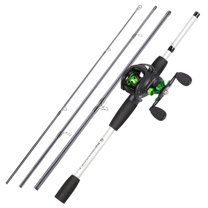 Fishing Rod Reel Combo 1.8m 4-Sections Carbon Fiber