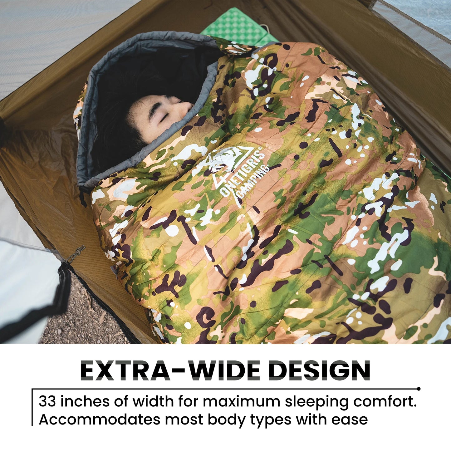 OneTigris Military Camo Mummy Sleeping Bag