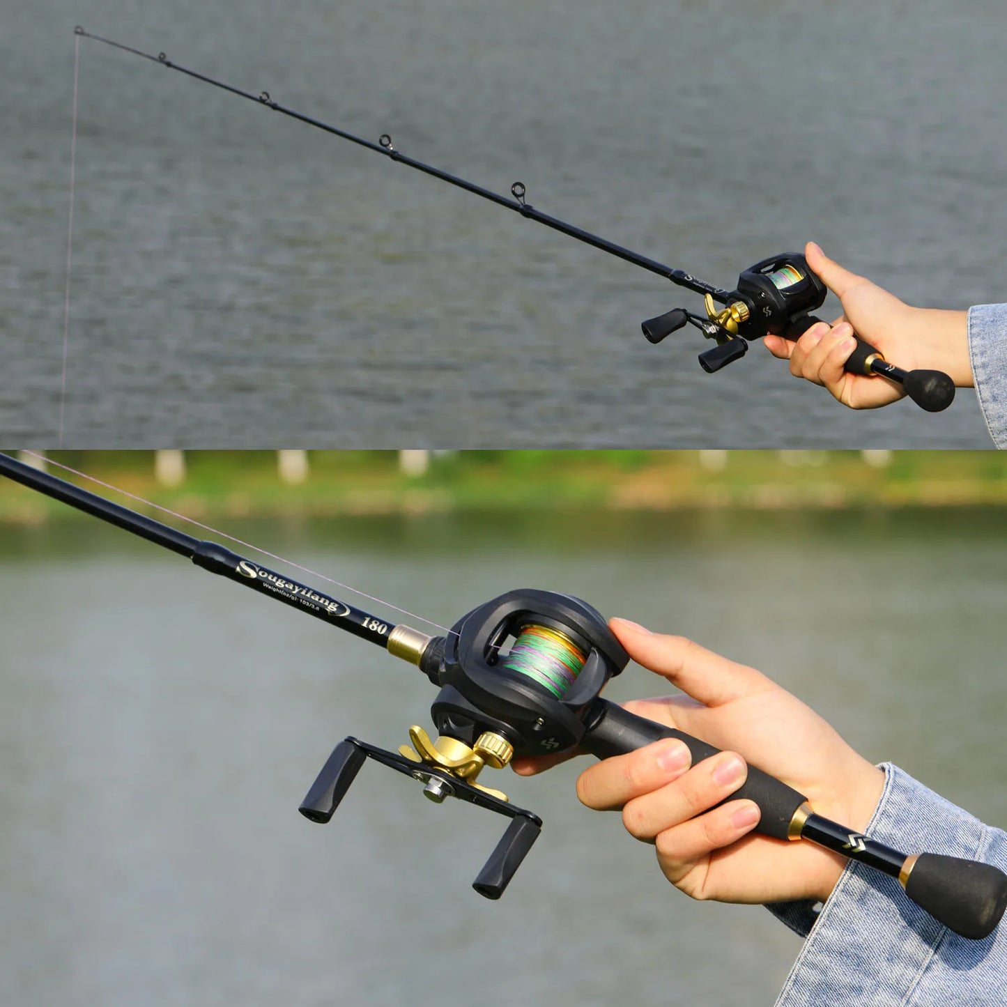 1.8-2.4m Casting Fishing Combo Telescopic Fishing Rod